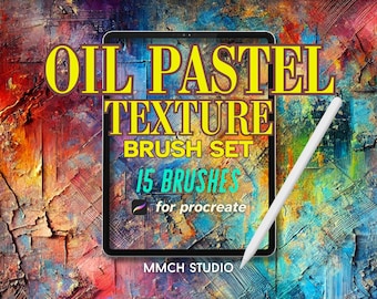 Oil Pastel Procreate Brush Set – 15 Unique Brushes for Realistic and Artistic Digital Painting