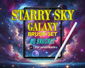 Starry Sky Galaxy Brushes for Procreate - 60 Space Brushes