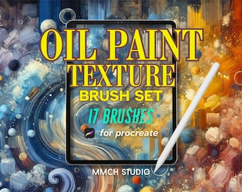 Juego de pinceles para Procreate: 17 pinceles con texturas realistas