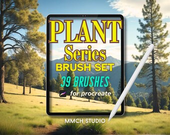 Plant Series Procreate Brush Set – 39 Nature-Inspired Brushes for Lush Digital Landscapes