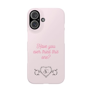 Phone Case, Sabrina Carpenter Pink Lyric Slim Phone Case, Protective Cover, Trendy Music Lover Gift, Personalized Quote, Samsung Galaxy,