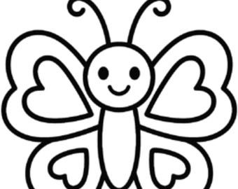 Papillon coeur | Conception aux contours épurés pour l'artisanat – Modèle d'artisanat | TÉLÉCHARGEMENT SVG instantané