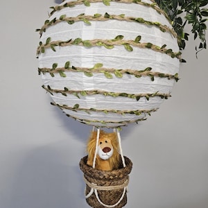 Safari Themed Hot Air Balloon Light Shade  with toy