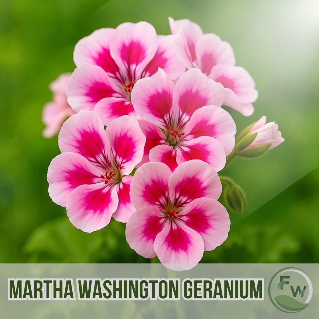 25 Martha Washington Geranium Seeds Regal Pelargonium Vibrant Blooms ...