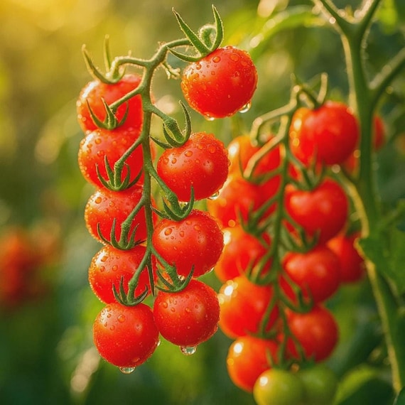 50 Cherry Tomato Seeds Heirloom Non-GMO | Solanum lycopersicum Vegetable Garden Seeds for Planting