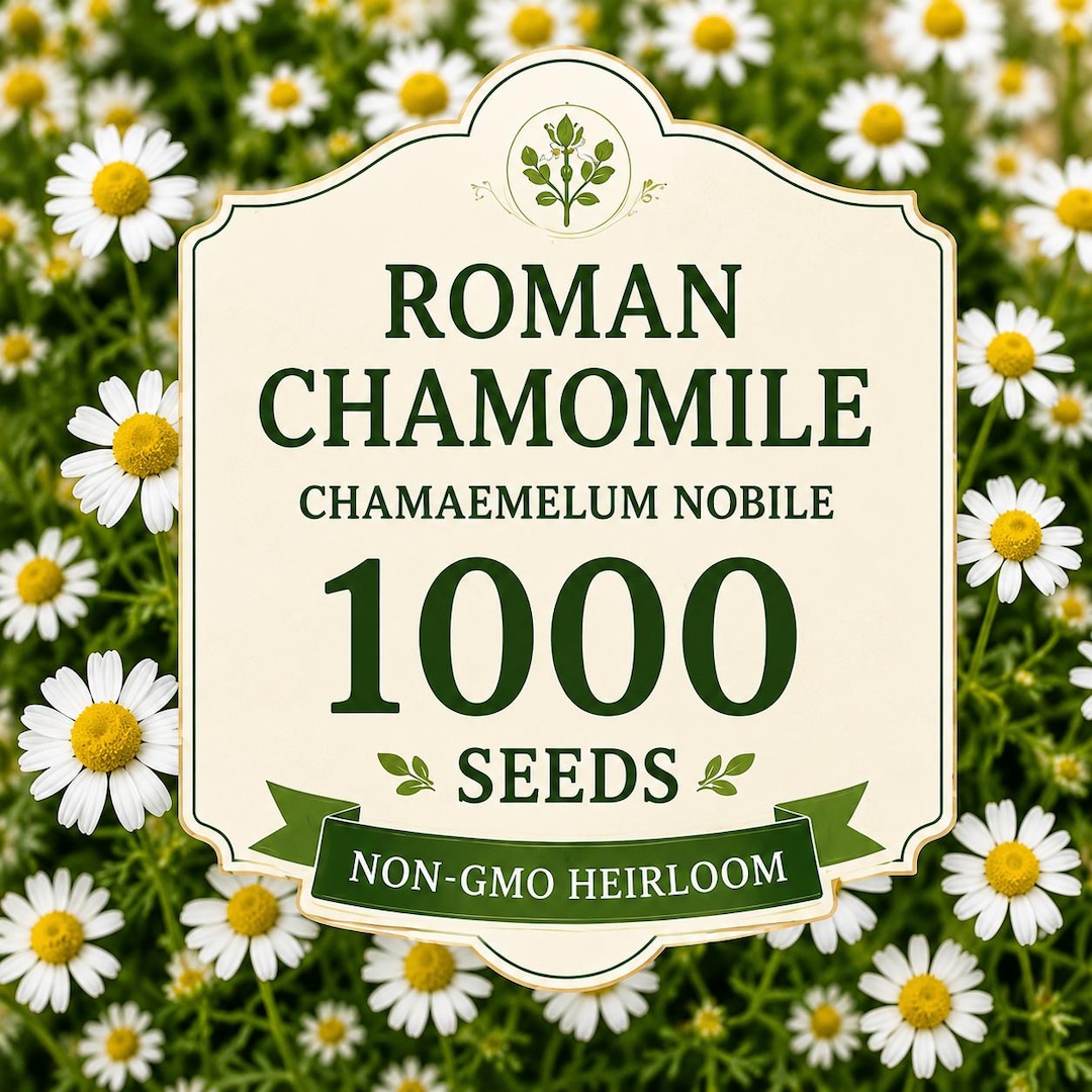 ローマンカモミールの種子1000粒、学名：Chamaemelum nobile、非遺伝子