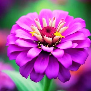 200 Seeds Purple Prince Zinnia Seeds: Vibrant Summer Garden Flowers