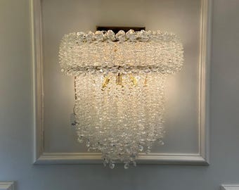 Gold Crystal Wall Sconce | 3-Light Modern Glam Wall Lamp