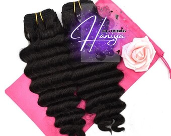 Deep Wave Virgin Hair Bundles: Natural Black Hair Extensions