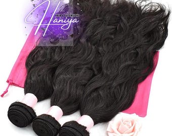 Natural Wave Virgin Hair - 3 Bundles, 10” to 40” inch bundles, Natural Color Hair, Full Hair Bundles, High Quality Hair, Hair Extensions
