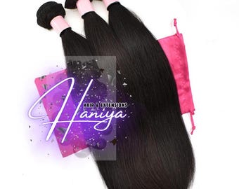 Straight Virgin Hair - 3 Bundles, 10” to 40” inch bundles, Natural Color Hair, Full Hair Bundles, High Quality Hair, Hair Extensions