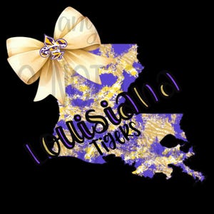 Louisiana, dtf, sublimation, lsu, digital download, state,