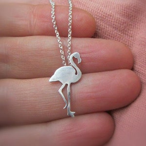 New .925 Sterling Silver Flamingo Bird Pendant Necklace New .925 Sterling Silver Flamingo Bird Pendant Necklace