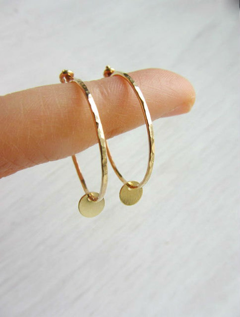 Small Gold Hoop Earrings 1 Inch Hoops 14k Gold Filled Hoops Etsy