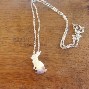 Rabbit necklace, Silver bunny necklace, Easter, Rabbit lover gift, Pet necklace, Pet memorial jewelry, Pet loss necklace, pet gifts image 9