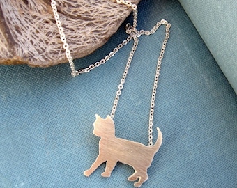 Cat lady gifts - cat necklace - Halloween necklace - kitten necklace -  Sterling silver - kitty necklace - pet gifts -