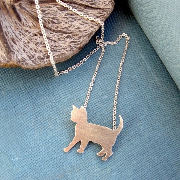 Cat lady gifts - cat necklace - Halloween necklace - kitten necklace -  Sterling silver - kitty necklace - pet gifts -