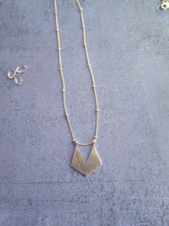 modern long necklace