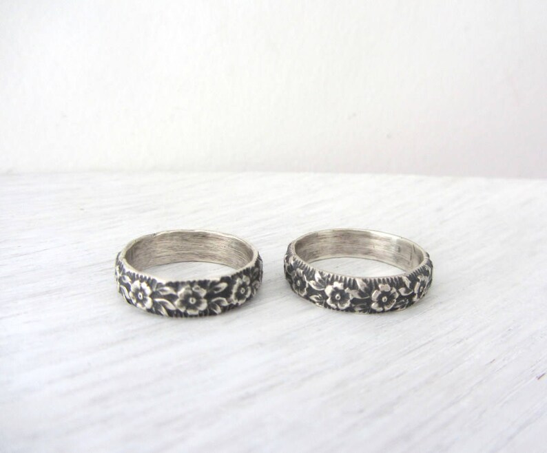 Promise flower ring Sterling silver Nature ring Promise Etsy