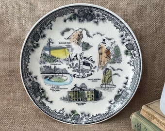 North Carolina Vintage Souvenir Plate