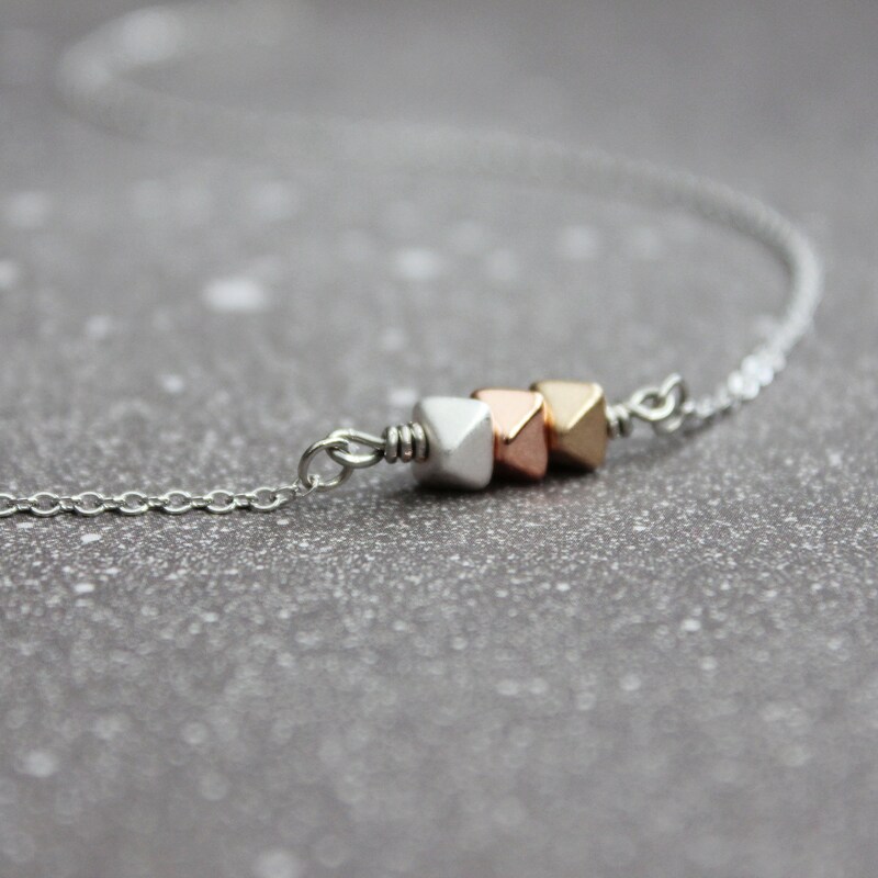Collier Long Necklace in Mixed Metals main image 1