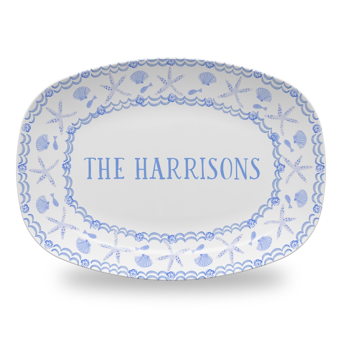 Coastal Toile Platter | Personalized Platter