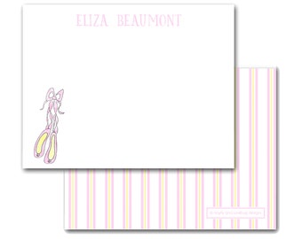 Personalized Ballerina Notecards | Kids Thank You Notes