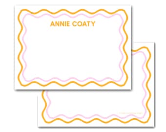 Personalized Scallop Notecards | Monogram Stationery