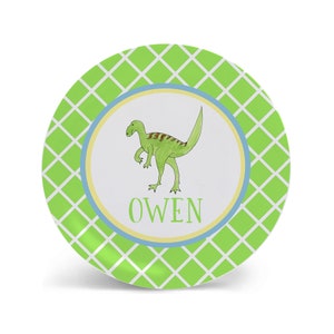 Dinosaur Personalized Kid Plate Custom Plate Boy Toddler Gift Idea Child  | Plate Bowl Cup Set | Placemat Place mat | Dino Birthday Plate