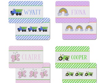 Personalized Kid Placemat Custom Kids Laminated Birthday Gift Boy Girl Baby Child Toddler