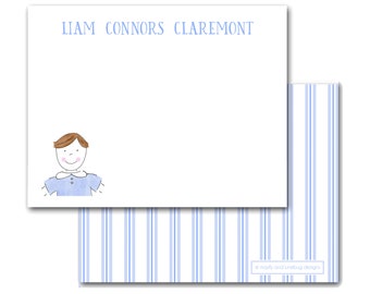 Personalized Boy Notecards | Custom Child Stationery | Thank You Notes