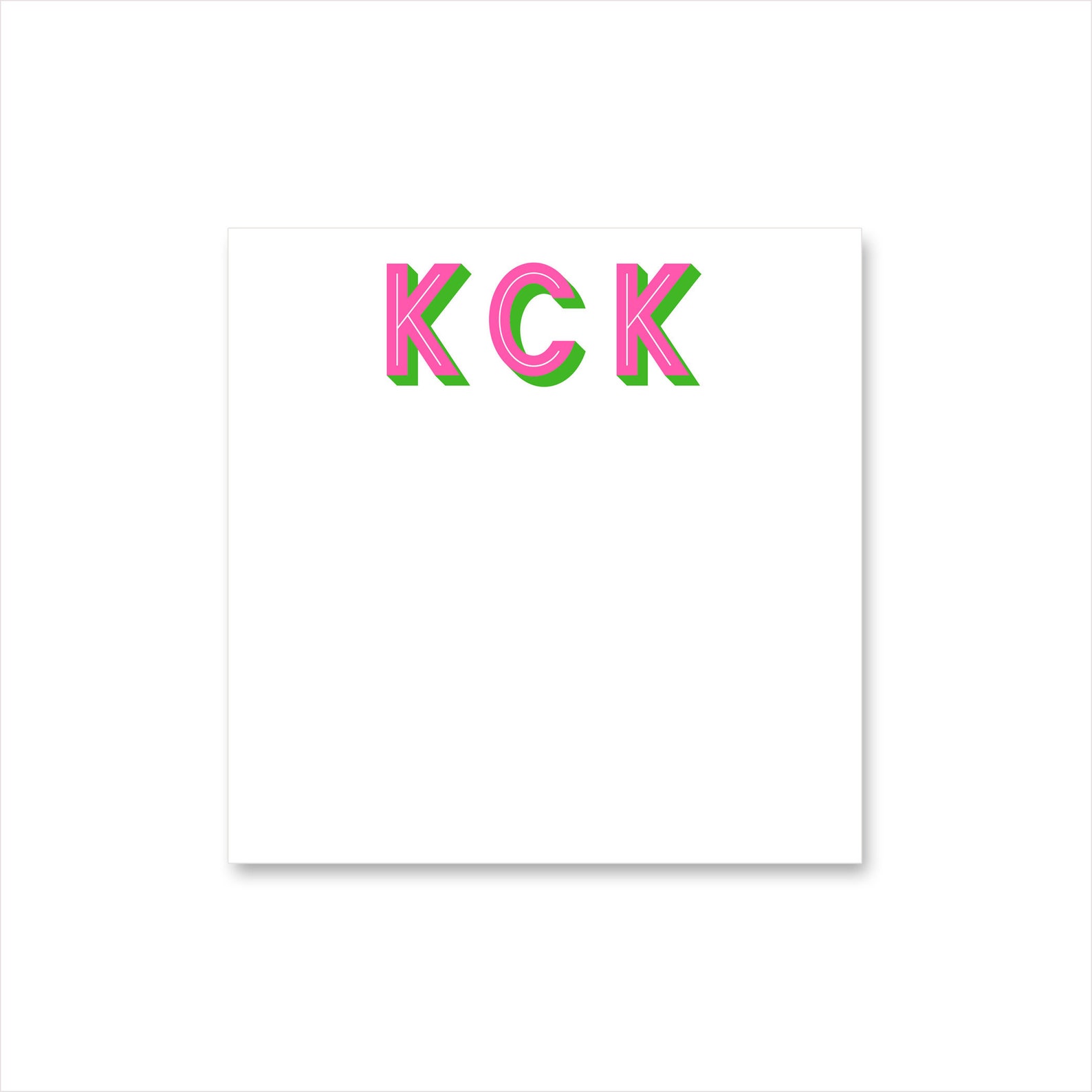 Personalized Monogram Notepad | Modern Stationery | Teacher Graduation ...