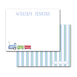 Kids Notecards Train  | Personalized Note cards Thank you notes for child boy gift baby gift new mom custom stationery stationary kid