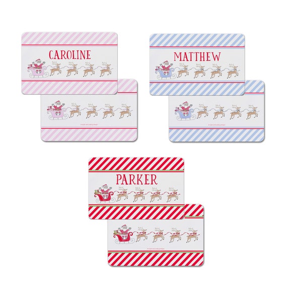 Personalized Christmas Placemat | Santa Sleigh Kid's Place mat