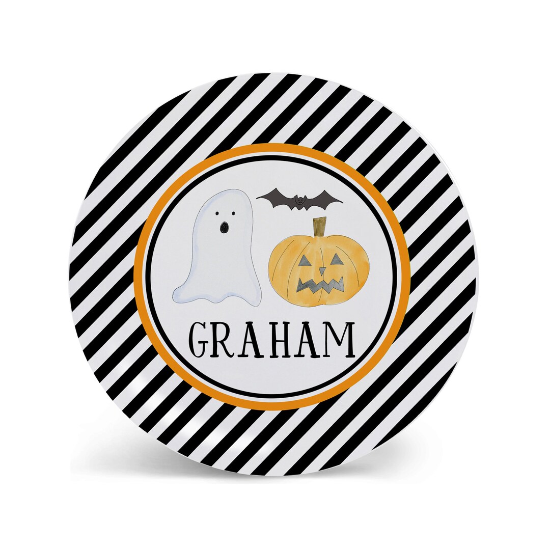 Halloween Personalized Kid Plate Custom Child Plate Toddler Etsy