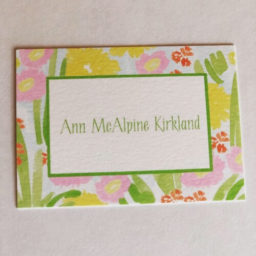 Personalized Enclosure Cards Calling Cards / Fae Floral Etsy