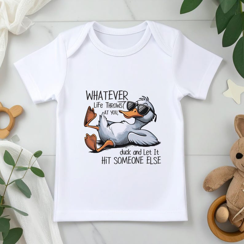 Funny Duck PNG | Whatever Life Throws At You Design (Digital Download) image 4