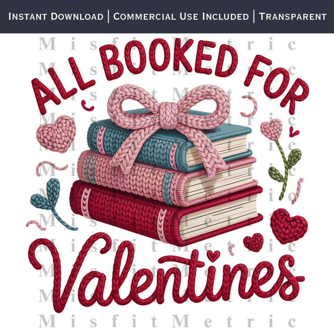 Book Lover Valentine PNG Clipart | Cozy Romance Graphic (digital ...