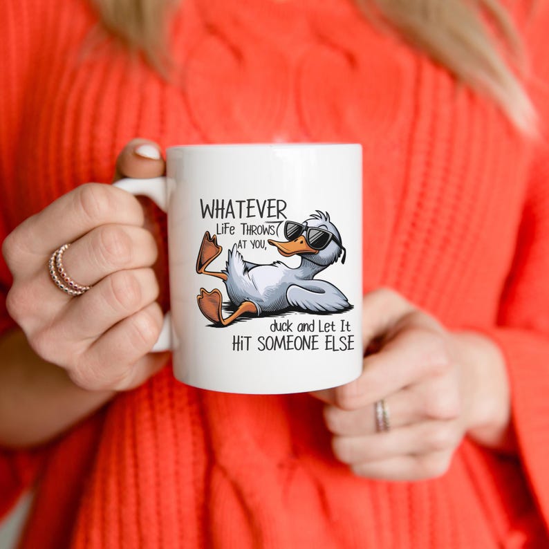 Funny Duck PNG | Whatever Life Throws At You Design (Digital Download) image 3