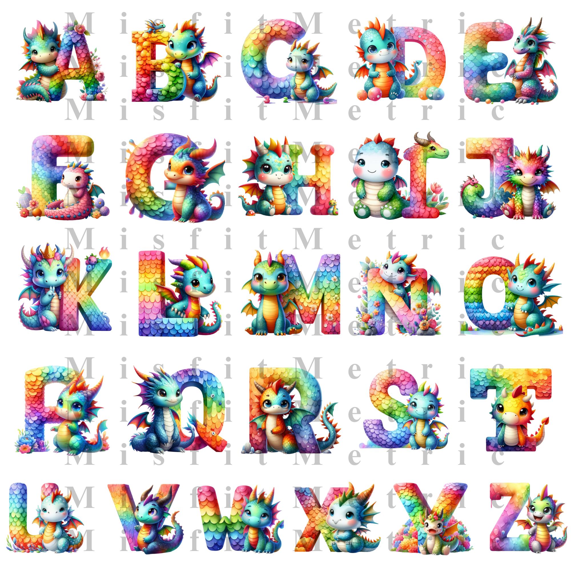 Dragon Alphabet Numbers PNG | Kids Crafts, Classroom Printables ...