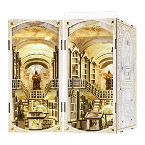 DIY Book Nook Kit Library Of Gods Book Nook Ancient Library Book Shelf Insert Books Museum DIY Bookend Bookshelf Decor