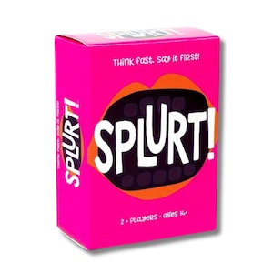 Splurt Kartenspiel - Denk schnell. Sag es als Erster. Familien Kartenspiel, Familien Gesellschaftsspiel, Gesellschaftsspiel, Spieleabend für Kinder, Kinder und Erwachsene Kartenspiel