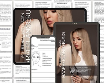 ドイツ語のヘアエクステンショントレーニング資料、トレーニングスクリプト、ヘアエクステンションの手順