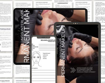 パーマネントメイクのトレーニング資料、スクリプト、紹介、パウダー眉、ソフトライナー、水彩リップ、乳輪の色素沈着