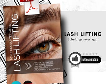 Lash Lifting training materials in German, introduction, script