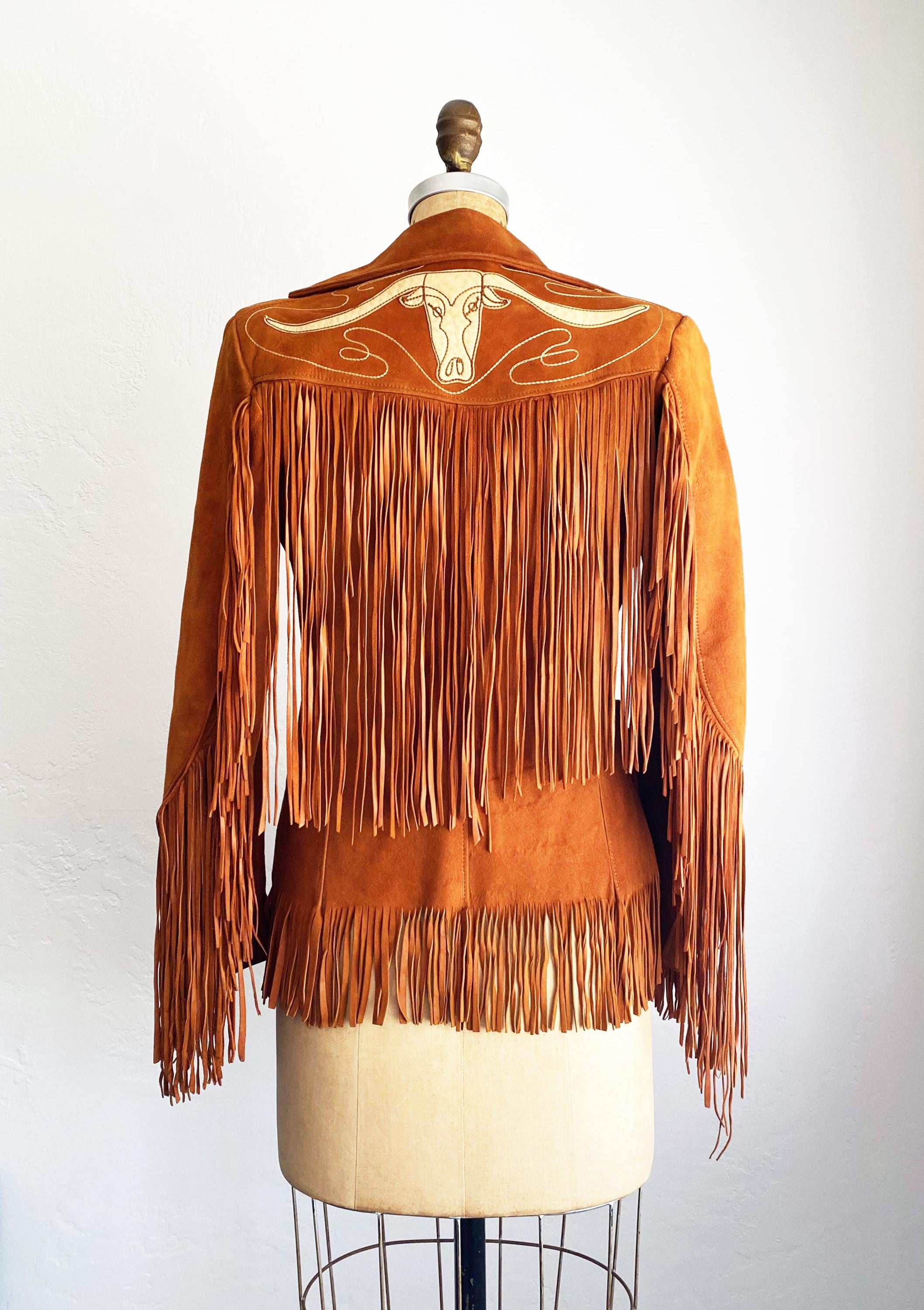 Geronimo Vintage Jacket Fringe - Etsy