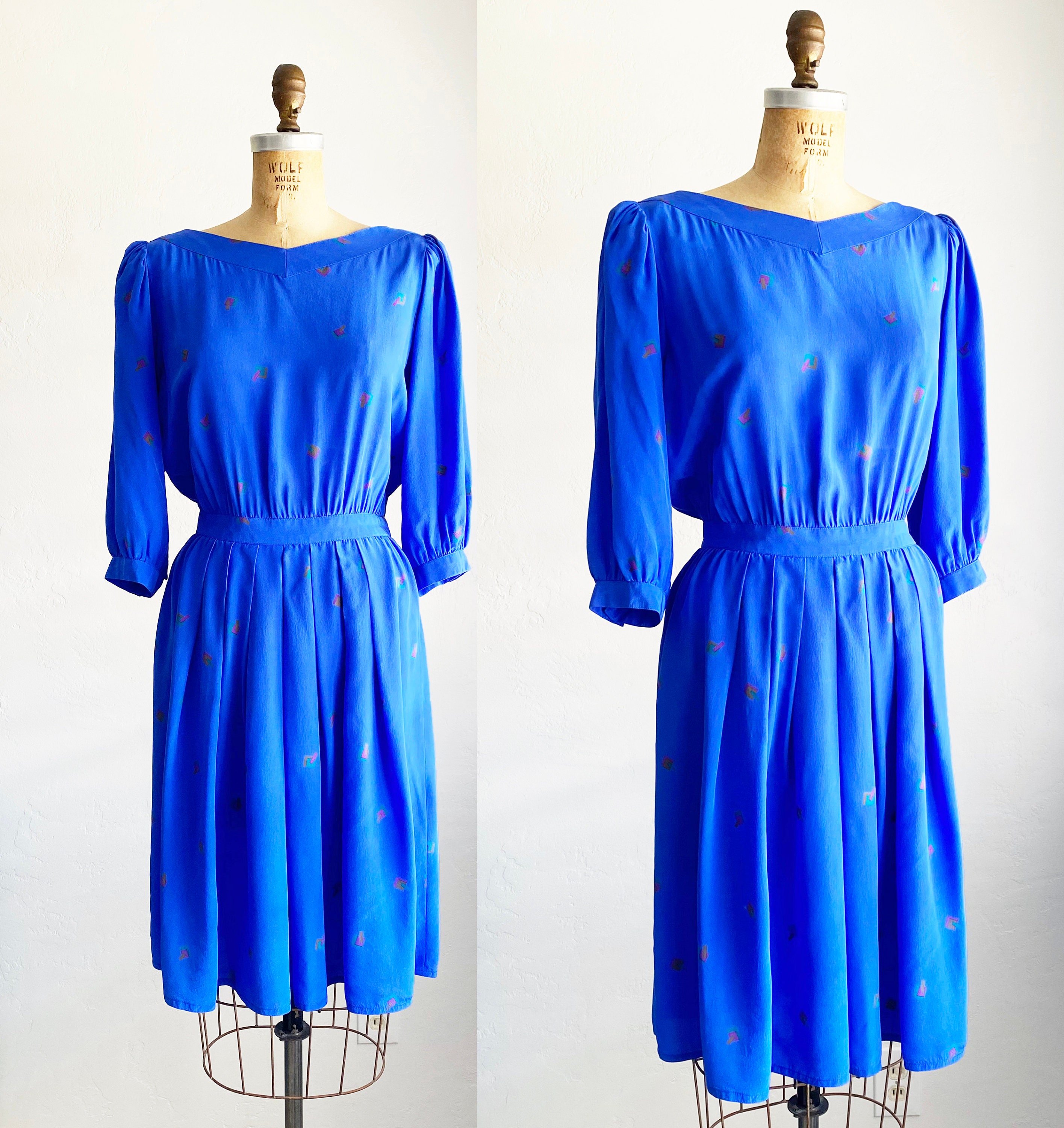 80s Boatneck Dress - Etsy