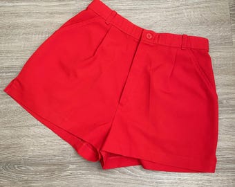 Vintage 1970s High-Waisted Red Hot Shorts Jantzen XS/S