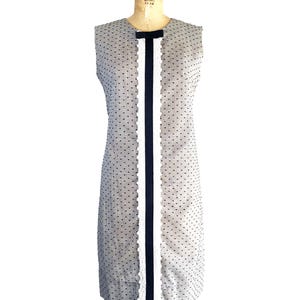 black dress for winter party Vintage 1960s Black and White Patchwork Dress main image 1