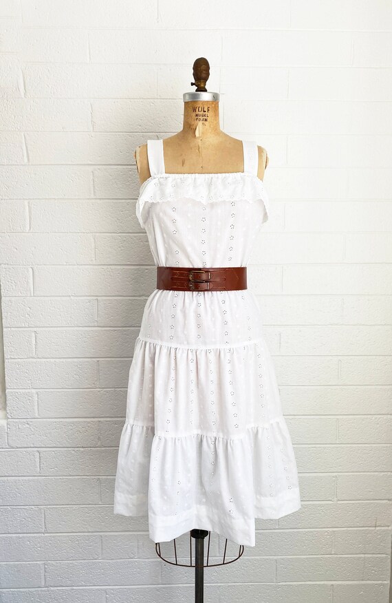 white midi skirt 1970